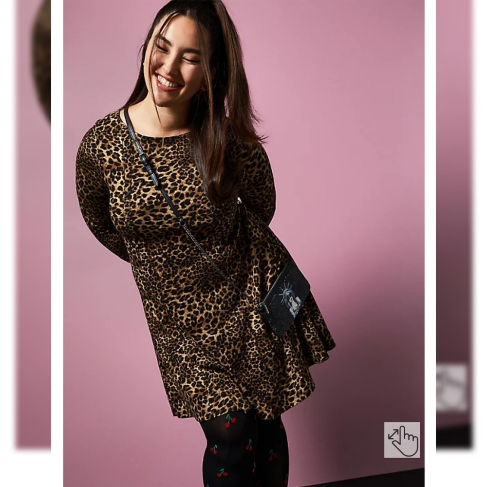 Betsey Johnson/Torrid Leopard Ponte Skater Dress